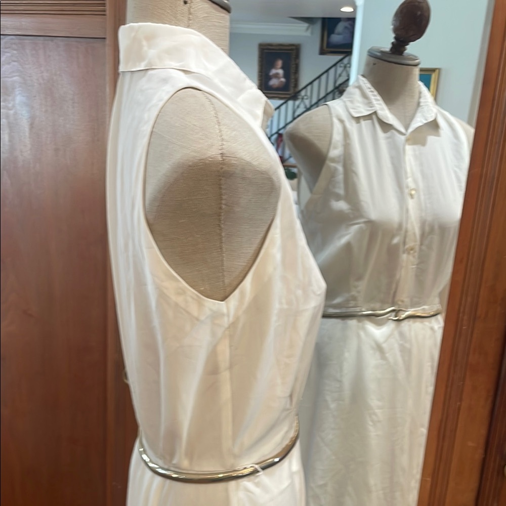 Vintage Cream Midi Dress - Picture 6 of 14